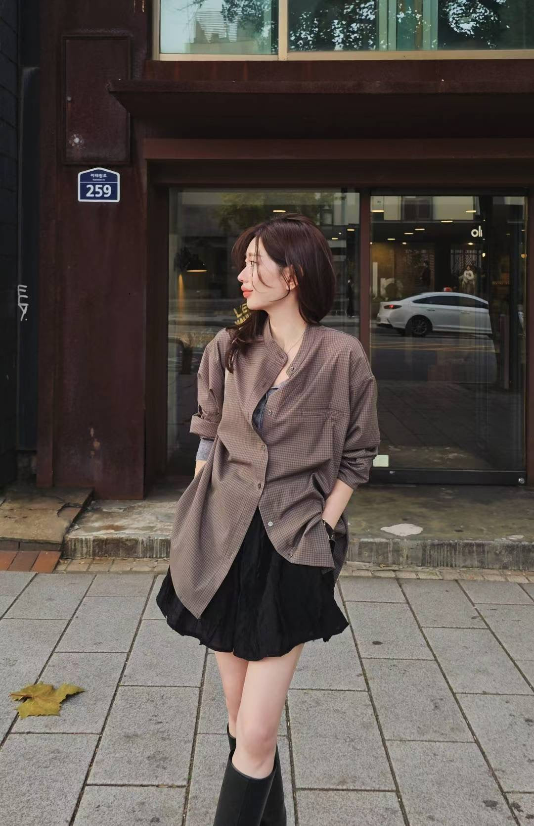 ♡Oni家♡韓里韓氣的格子襯衫 (C251206)