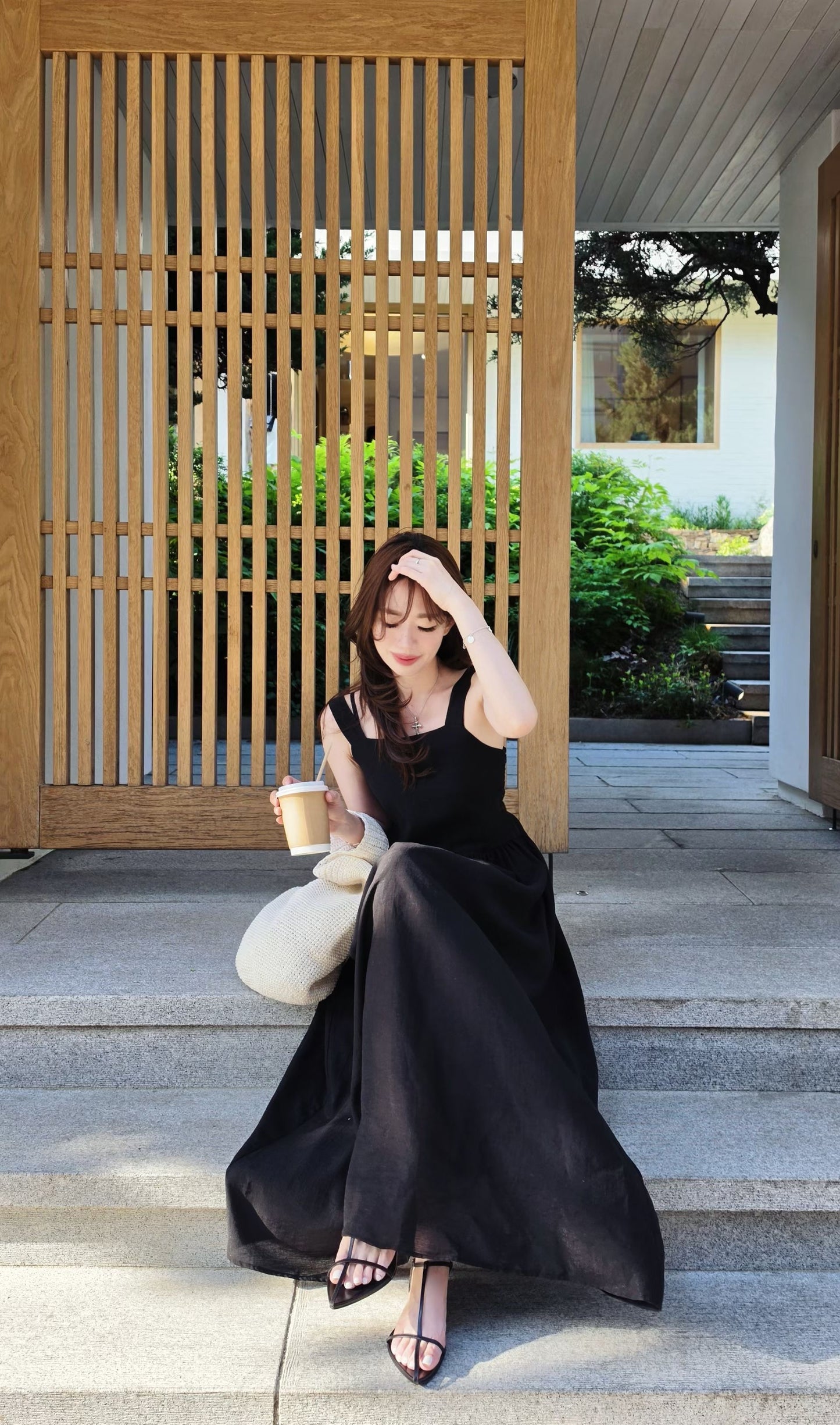 ♡Oni家♡夏日渡假感方領長洋裝 (C260565)