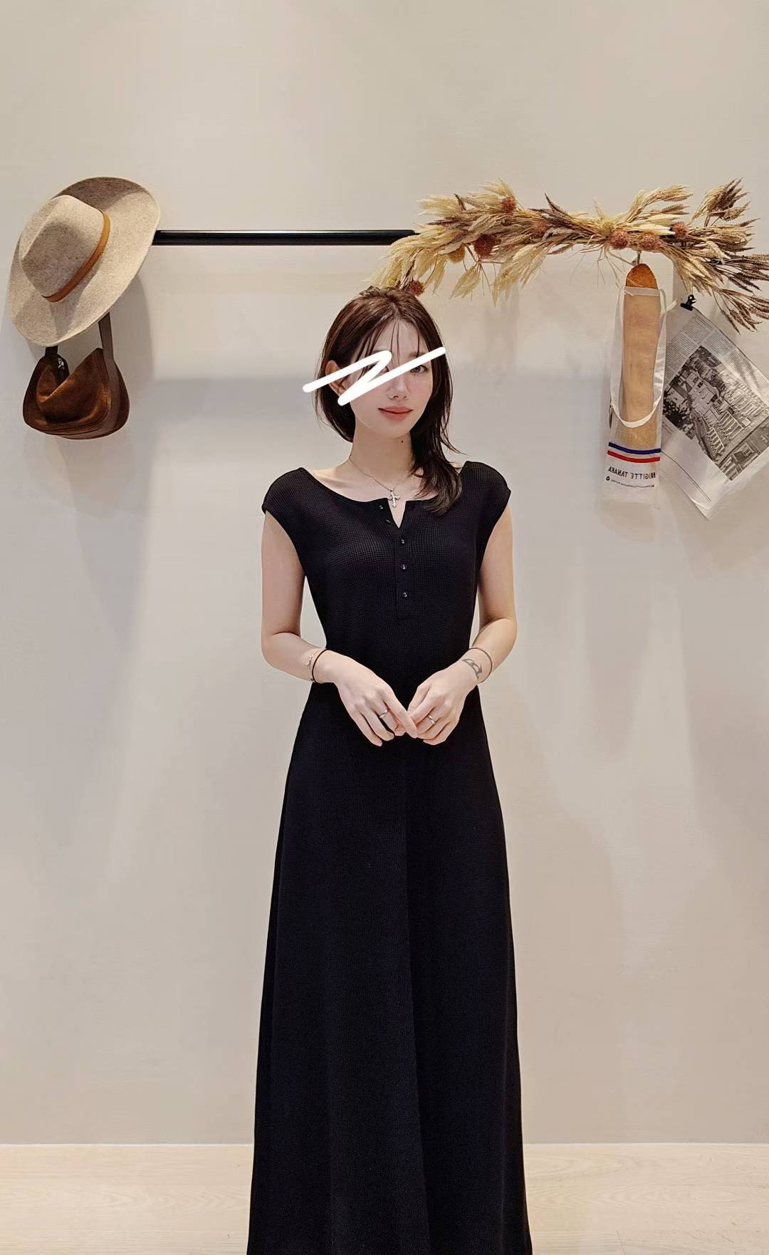 ♡Oni家♡鬆餅格修身休閒洋裝 (C251044)