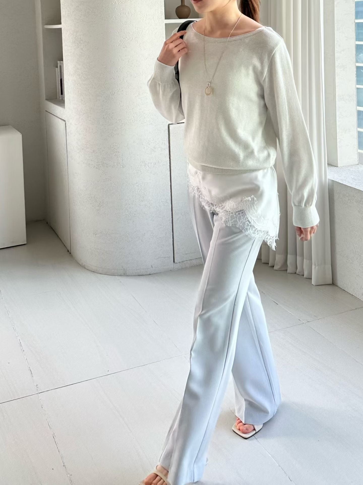 ♡顯瘦長腿微喇西裝長褲♡ (C260405)