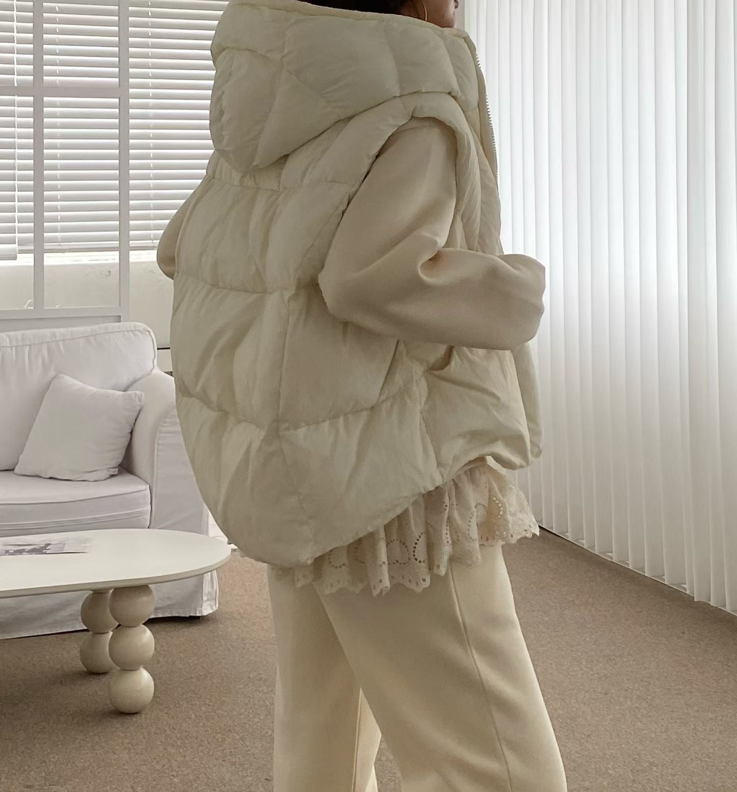 ♡頂級鴨絨質感連帽背心♡ (C251007)