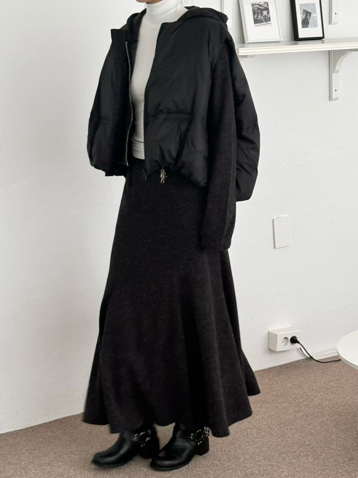 ♡優雅華夫格魚尾長裙♡ (C251112)