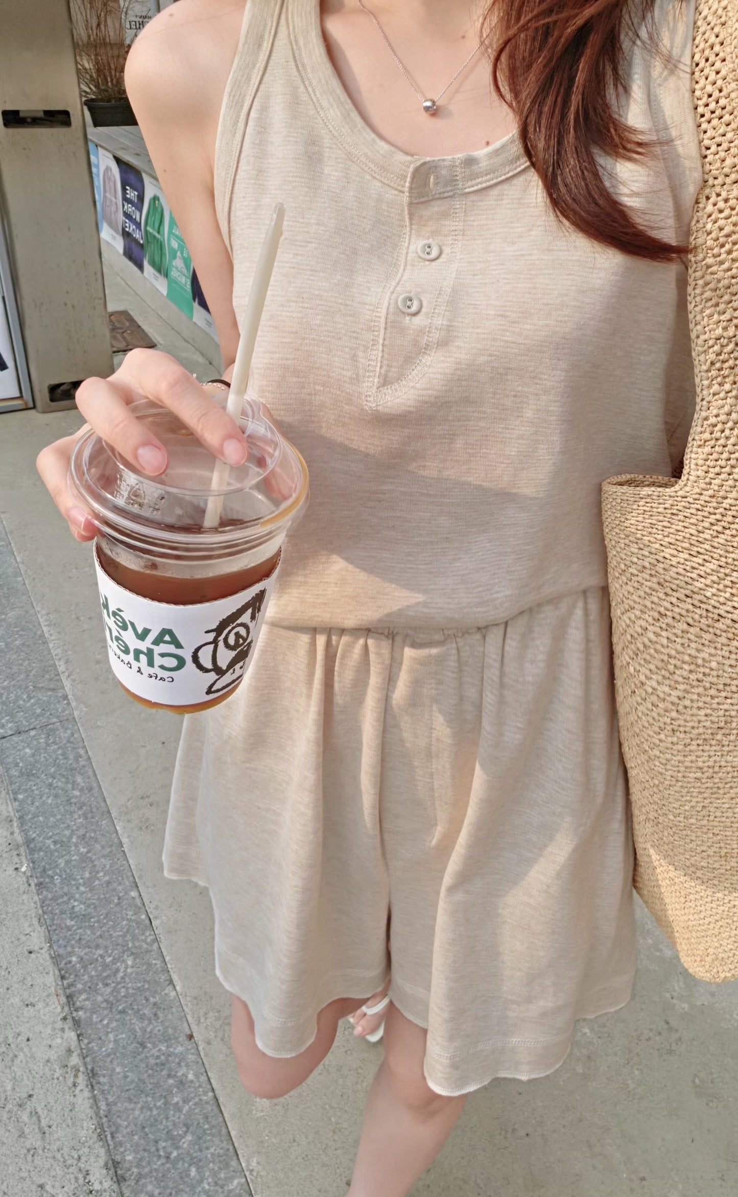 ♡Oni家♡休閒懶人削肩背心 (C260706)