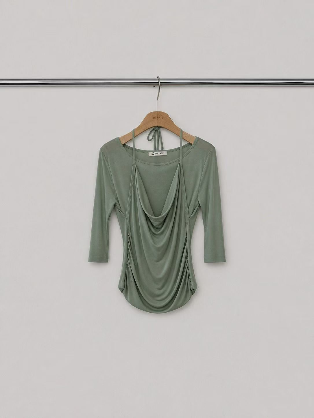 ♡Layer Drape 修身層次感天絲上衣♡ (C260920)