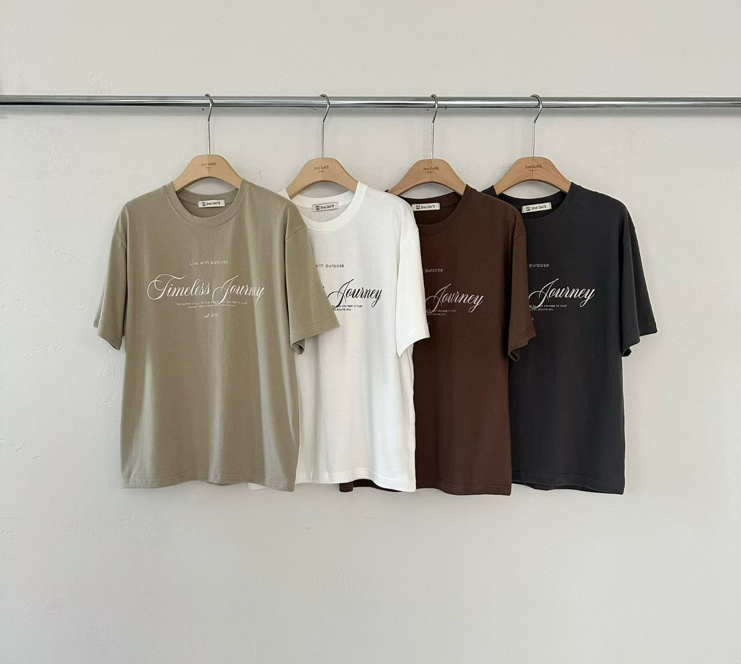 ♡Timeless Journey純棉印花T♡ (C251114)