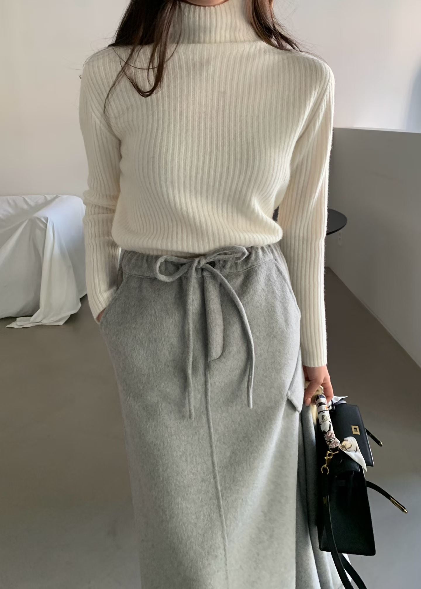 ♡日常百搭高領坑條上衣♡ (C251209)