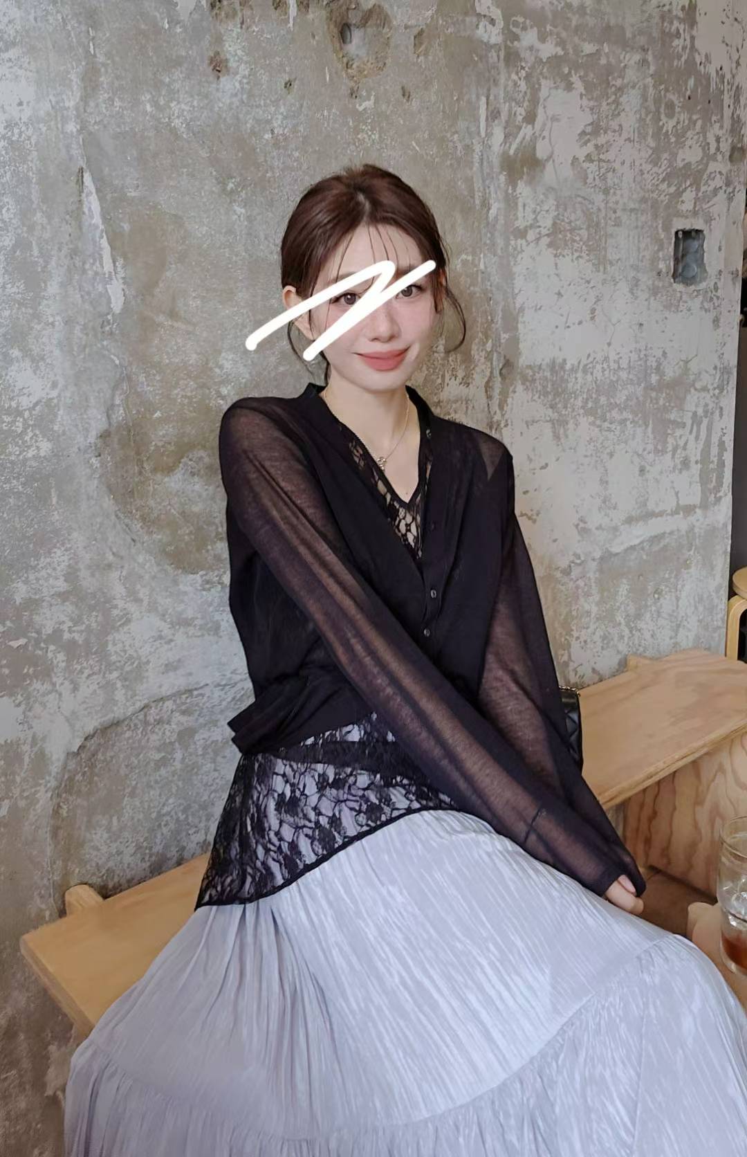 ♡Oni家♡搭配好物V領蕾絲長背心 (C251103)