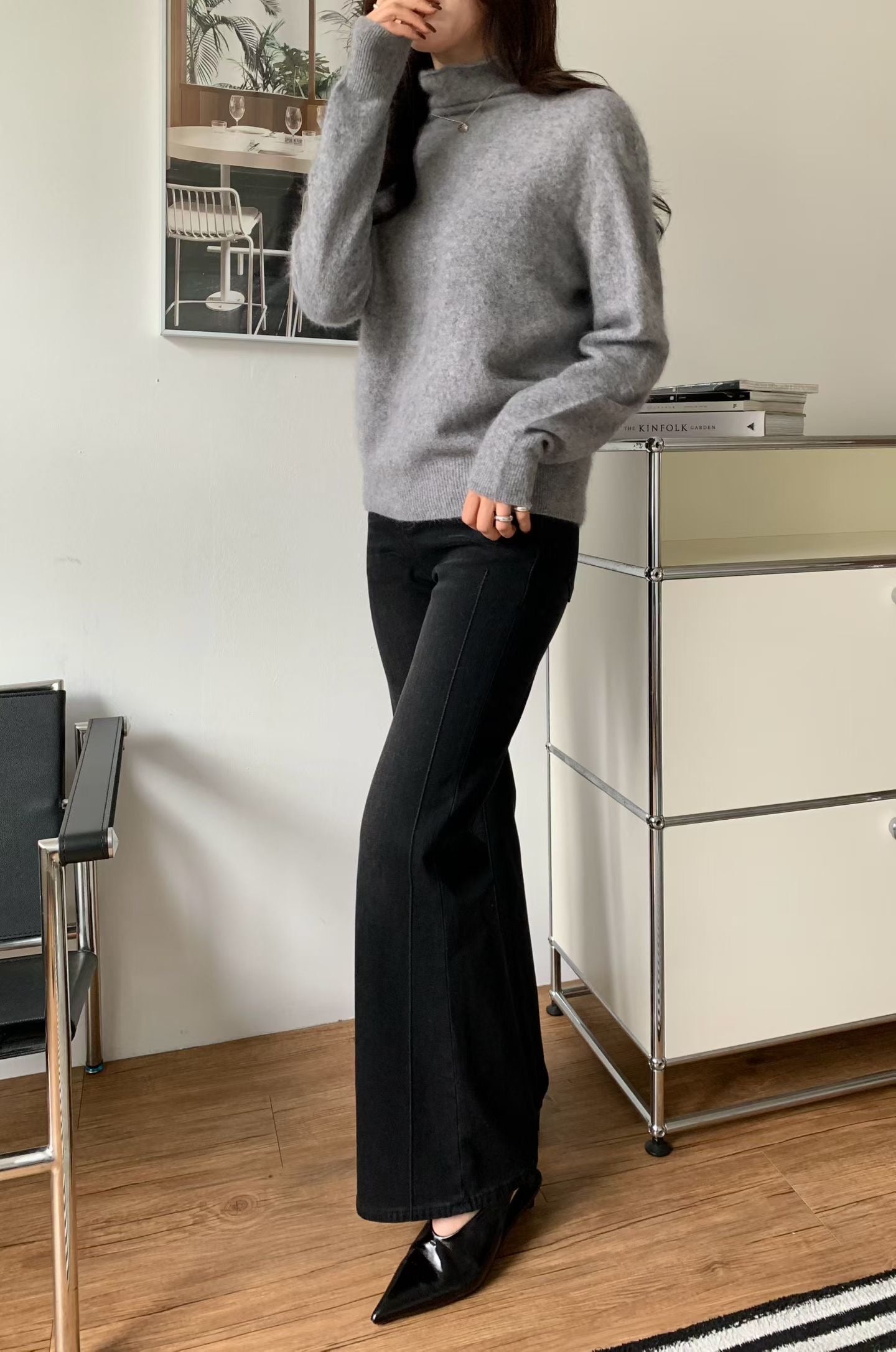 ♡激瘦長腿刷絨牛仔褲♡ (C251109)