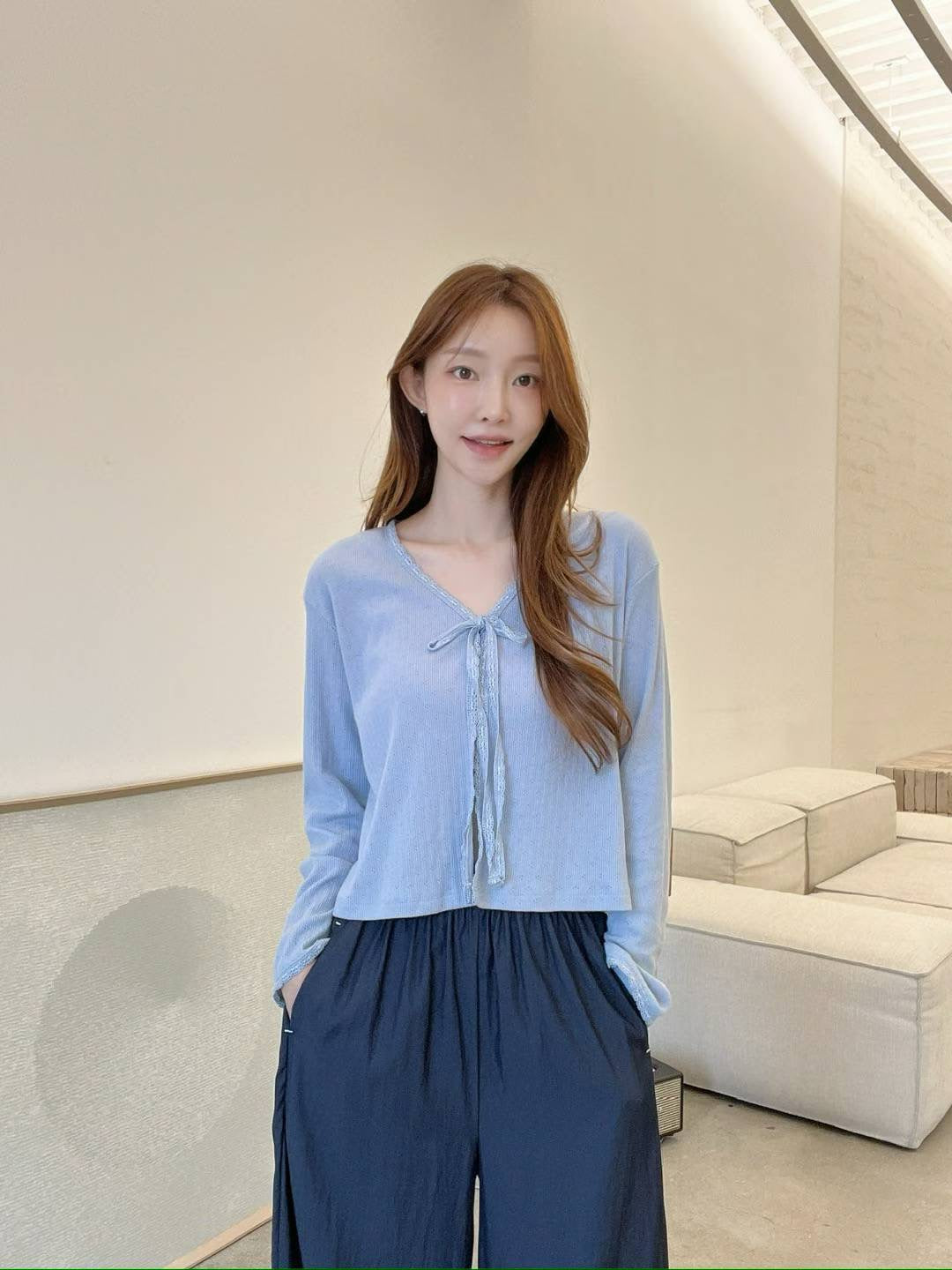 ♡微光垂墜感寬褲♡ (C251042)