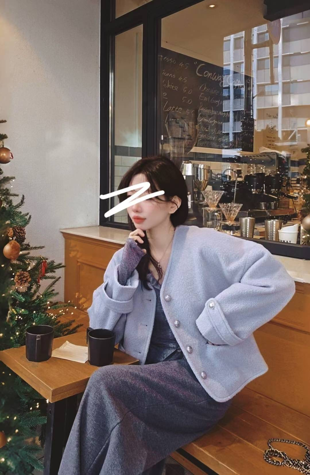 ♡Oni家♡經典混羊毛短外套 (C251207)