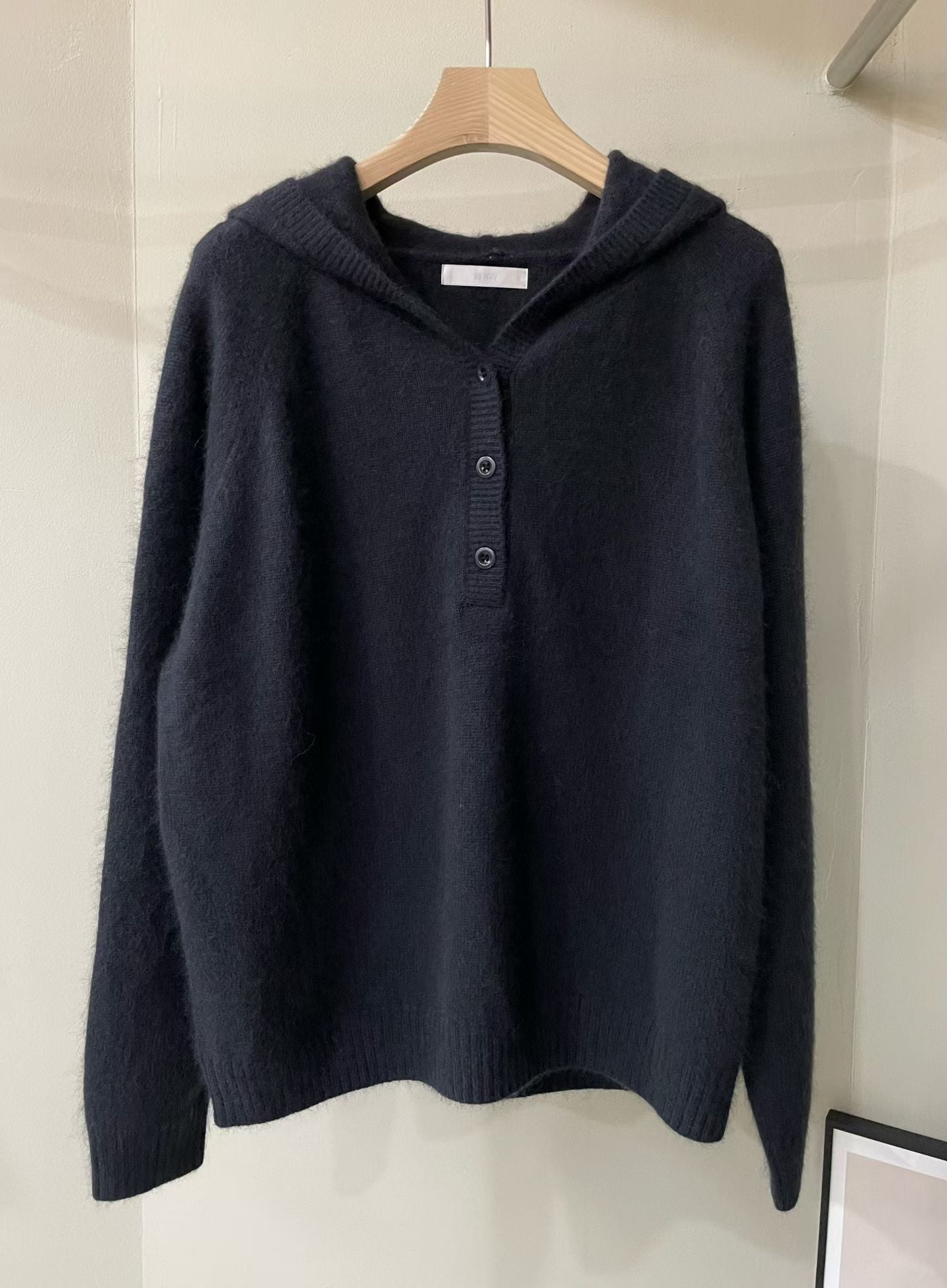 ♡輕暖毛料休閒連帽上衣♡ (C251107)