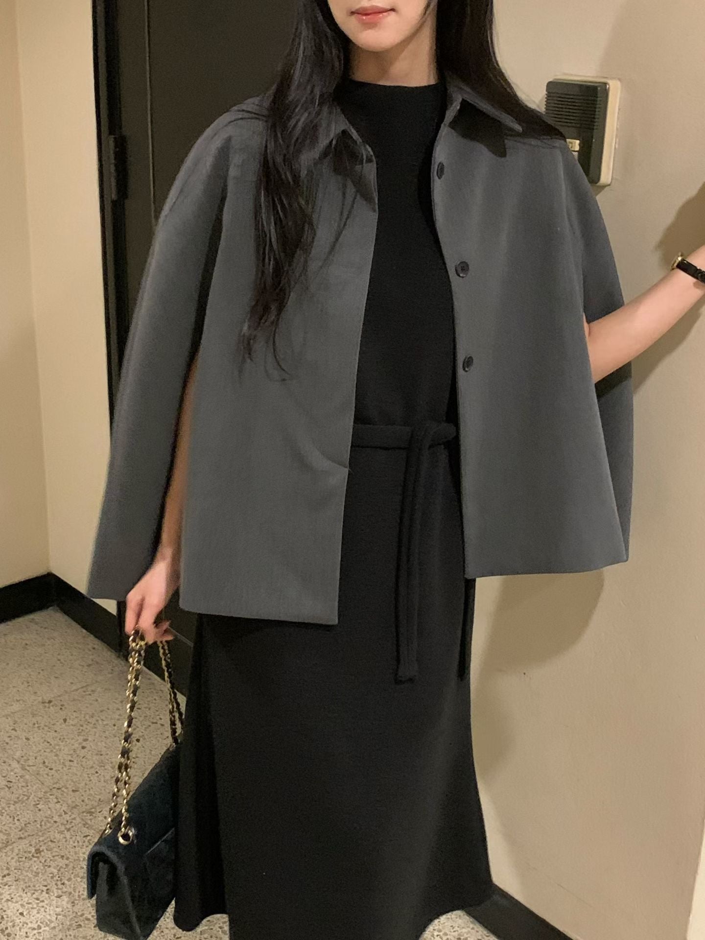 ♡都會挺版斗篷西裝外套♡ (C251035)