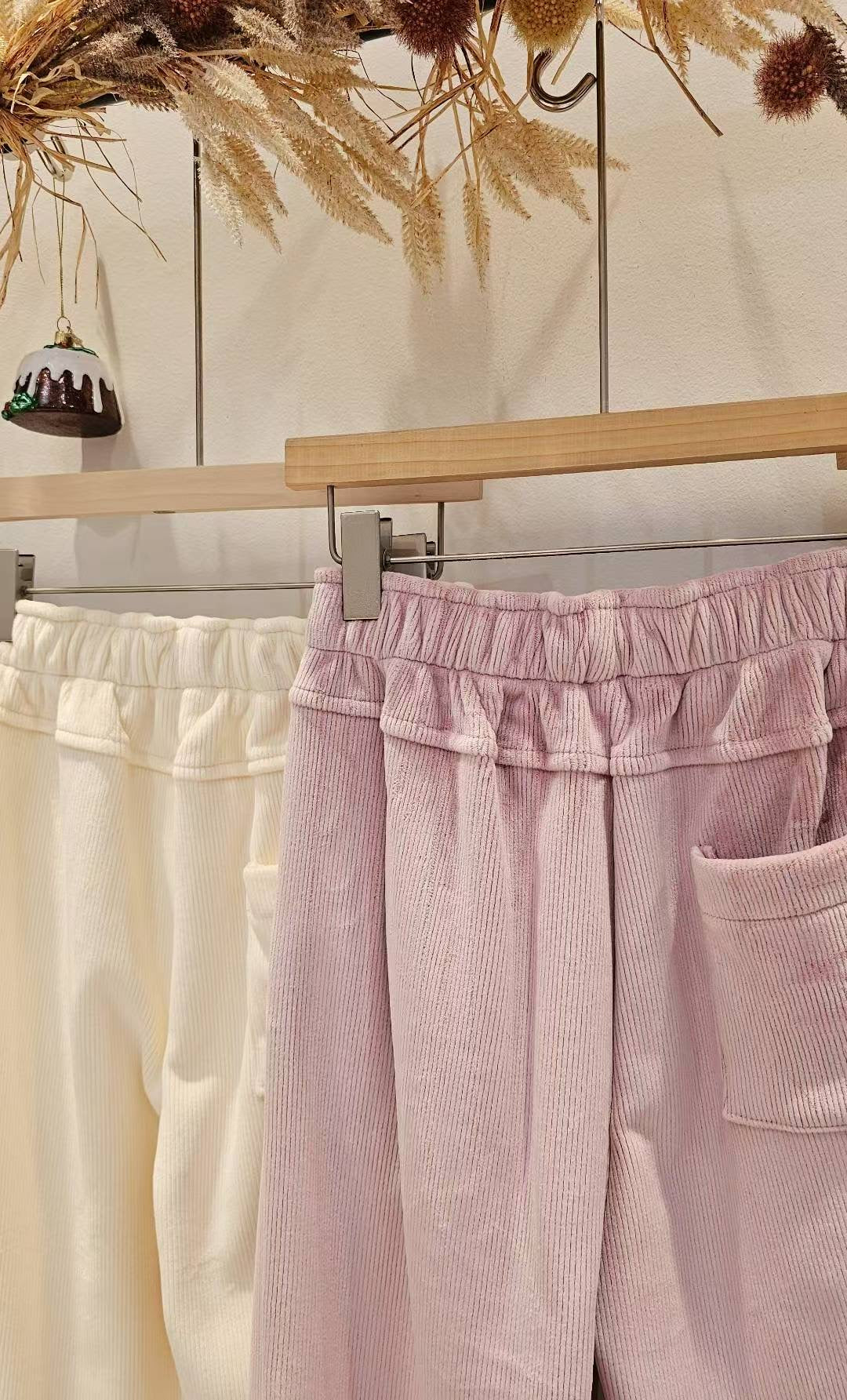 ♡Oni家♡休閒長腿加絨燈芯絨褲 (C251261)