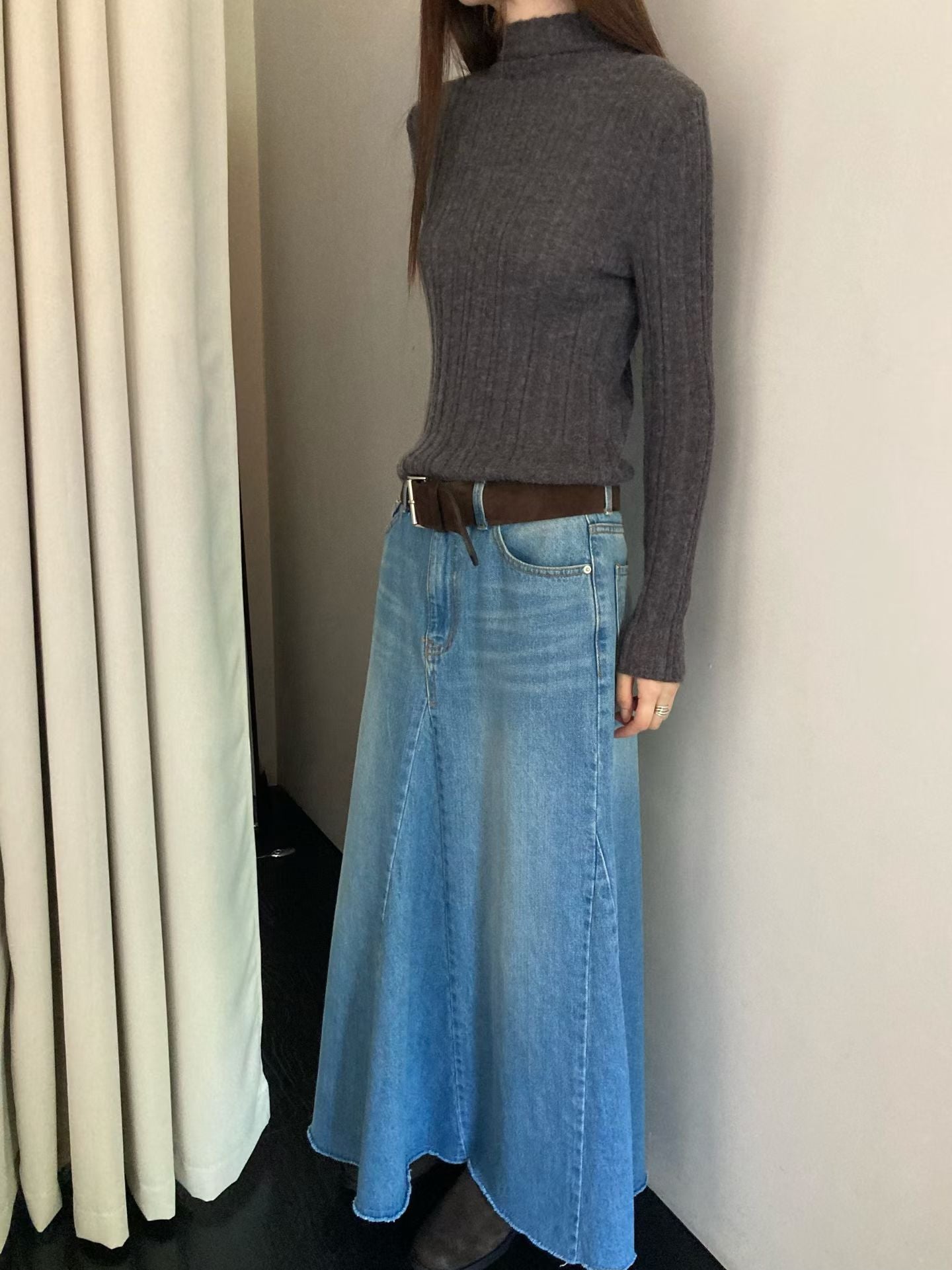 ♡奢柔精織立領修身打底上衣♡ (C251264)