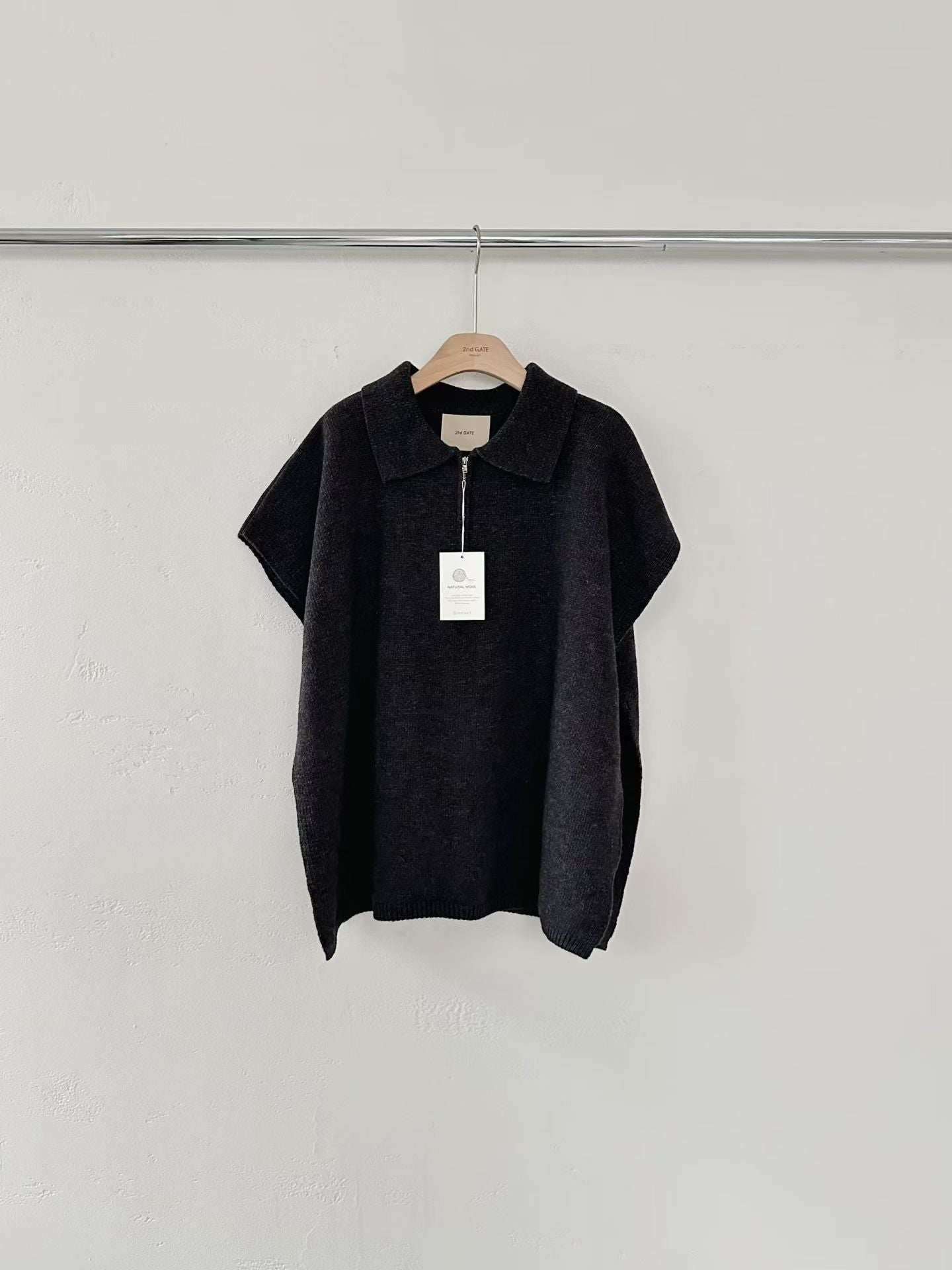 ♡輕奢極暖斗篷式披肩兩穿上衣♡ (C251236)