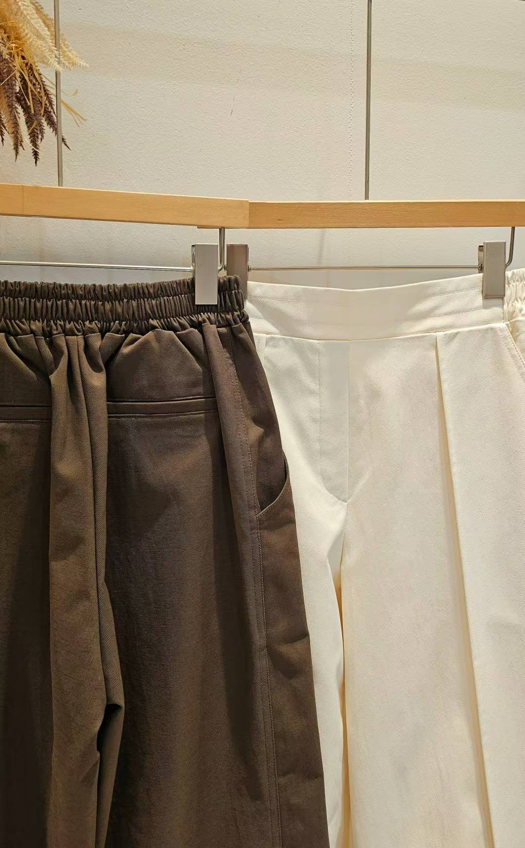 ♡Oni家♡時髦的繭型休閒長褲 (C251143)