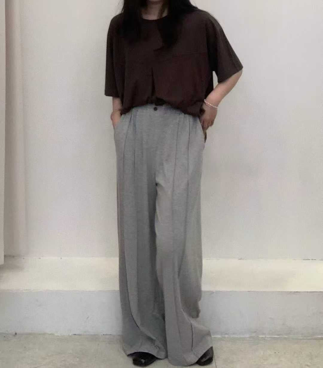 ♡率性全鬆緊百搭闊腿褲♡ (C250907)