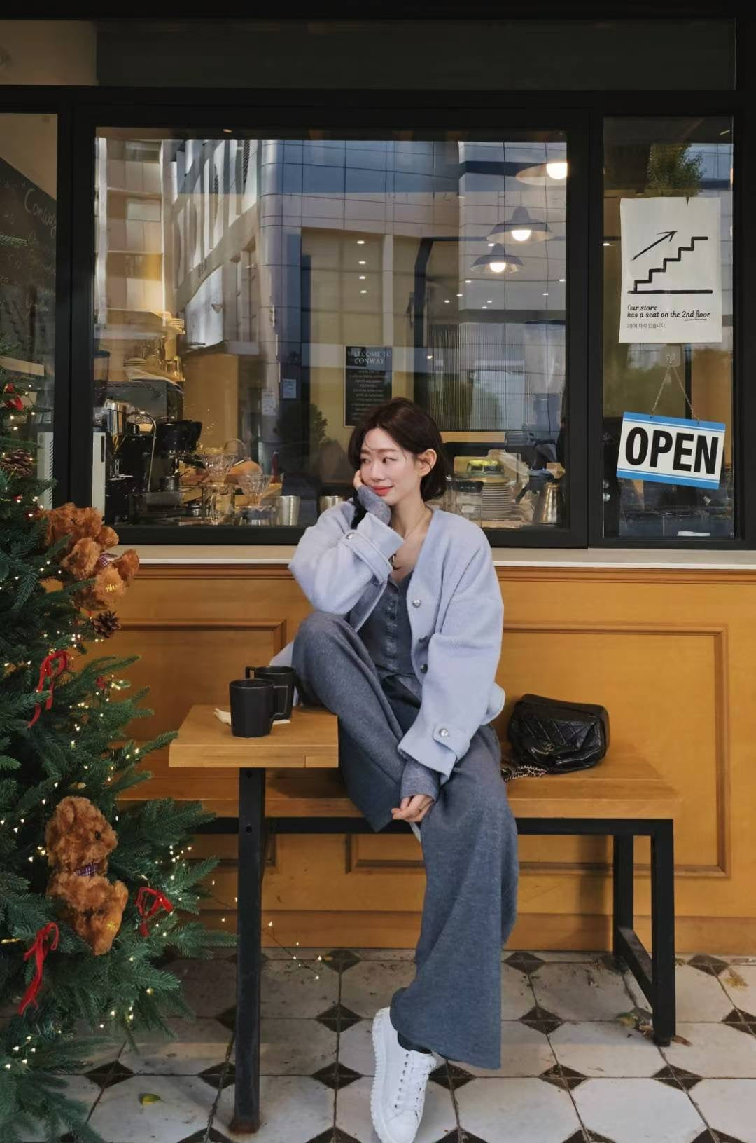 ♡Oni家♡經典混羊毛短外套 (C251207)