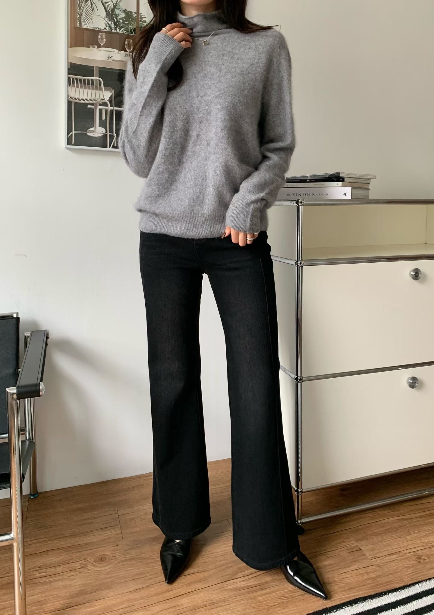 ♡激瘦長腿刷絨牛仔褲♡ (C251109)