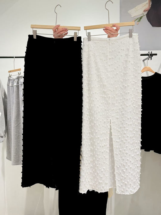 (Copy) ♡立體浮雕感後開衩長裙♡ (C260327)