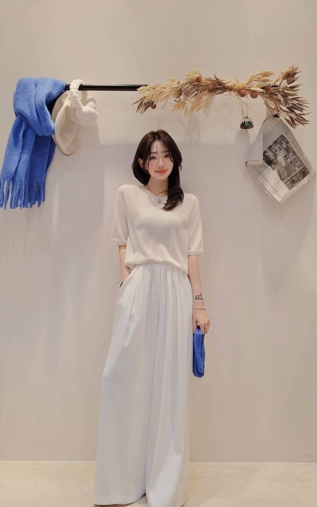 ♡Oni家♡100%羊絨喀什米爾半袖毛衣 (C251285)