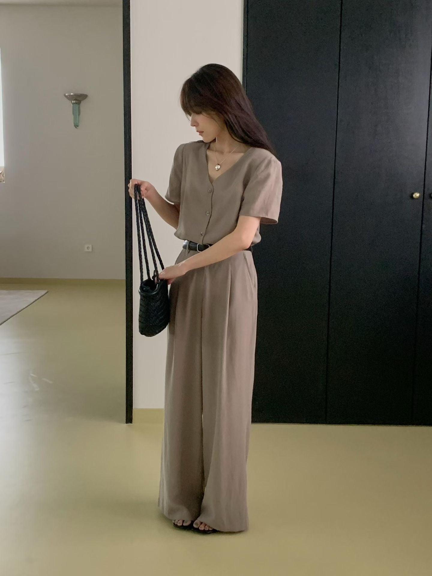 ♡修身比例感長腿寬褲♡ (C260543)