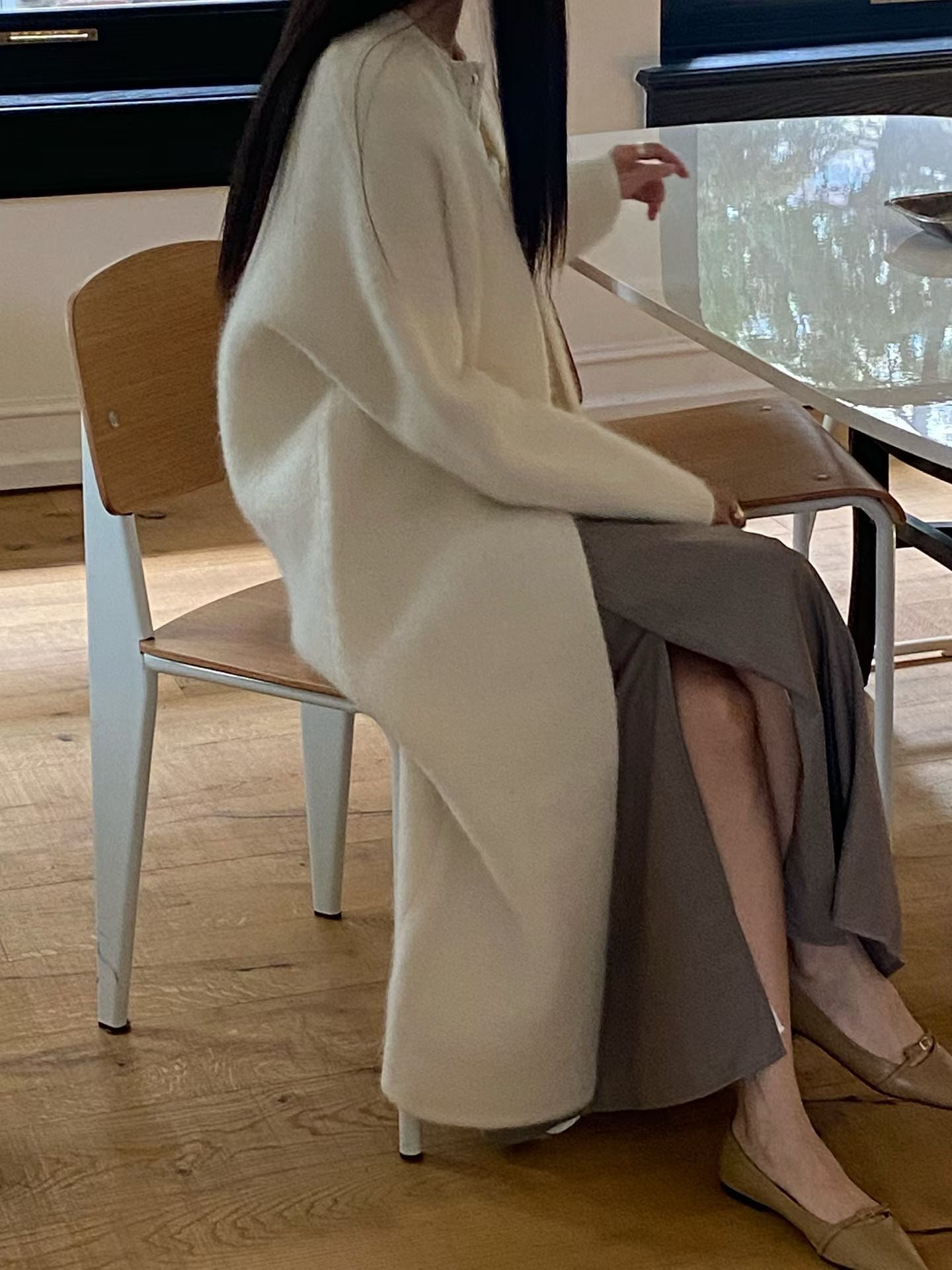 ♡毛料長版柔軟罩衫♡ (C251127)