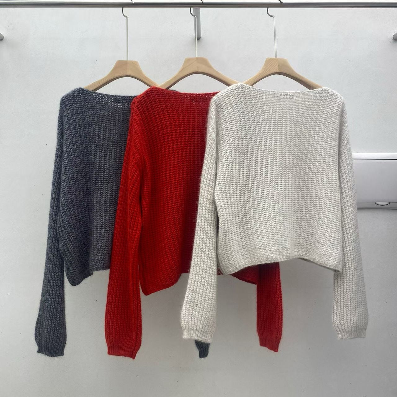 ♡大圓領泡泡袖毛衣♡ (C251167)