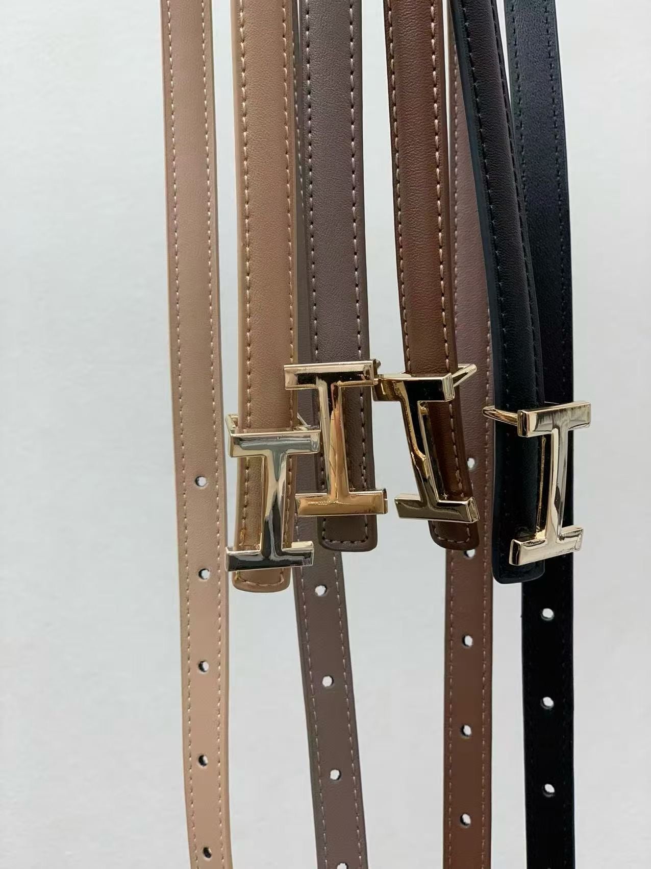 ☆精緻質感Ｈ扣細版皮帶☆ (C251017)