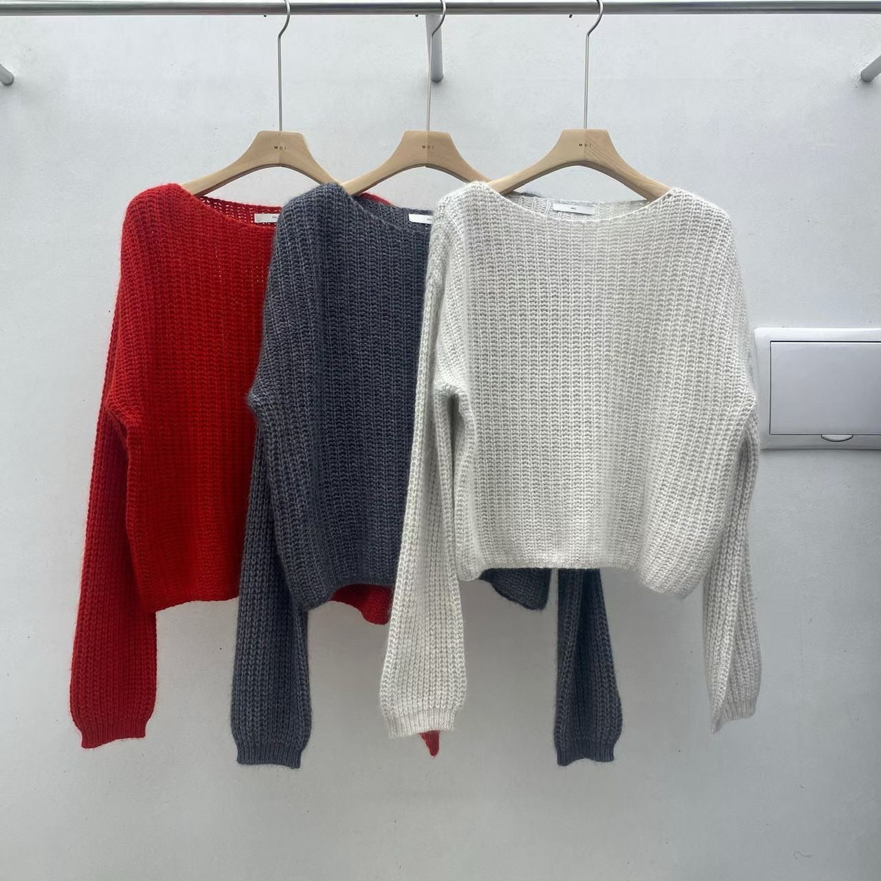 ♡大圓領泡泡袖毛衣♡ (C251167)