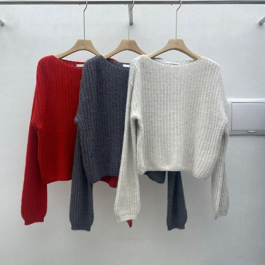 ♡大圓領泡泡袖毛衣♡ (C251167)