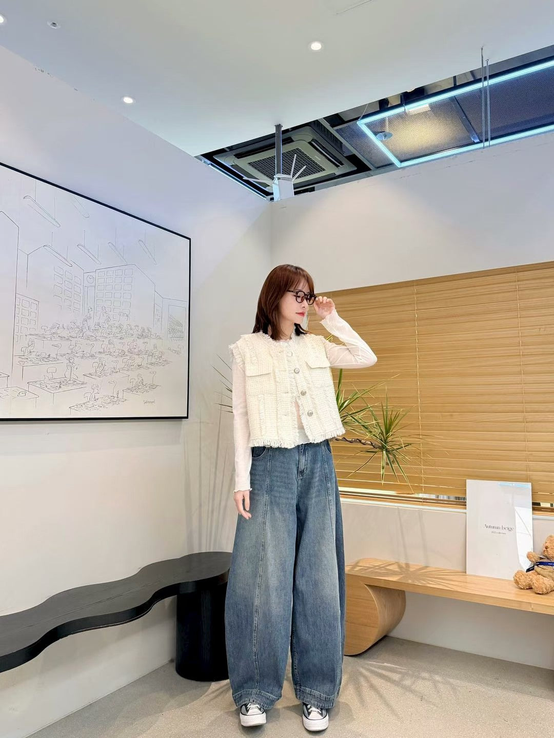 ♡細緻輕暖質感木耳邊打底衣♡ (C251156)