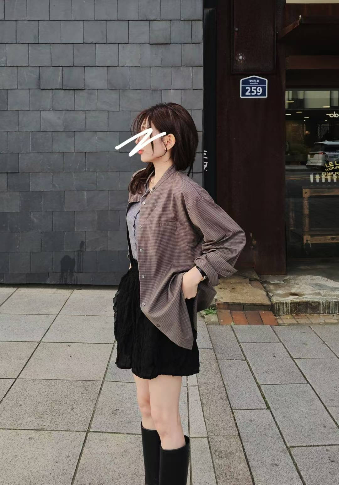 ♡Oni家♡韓里韓氣的格子襯衫 (C251206)