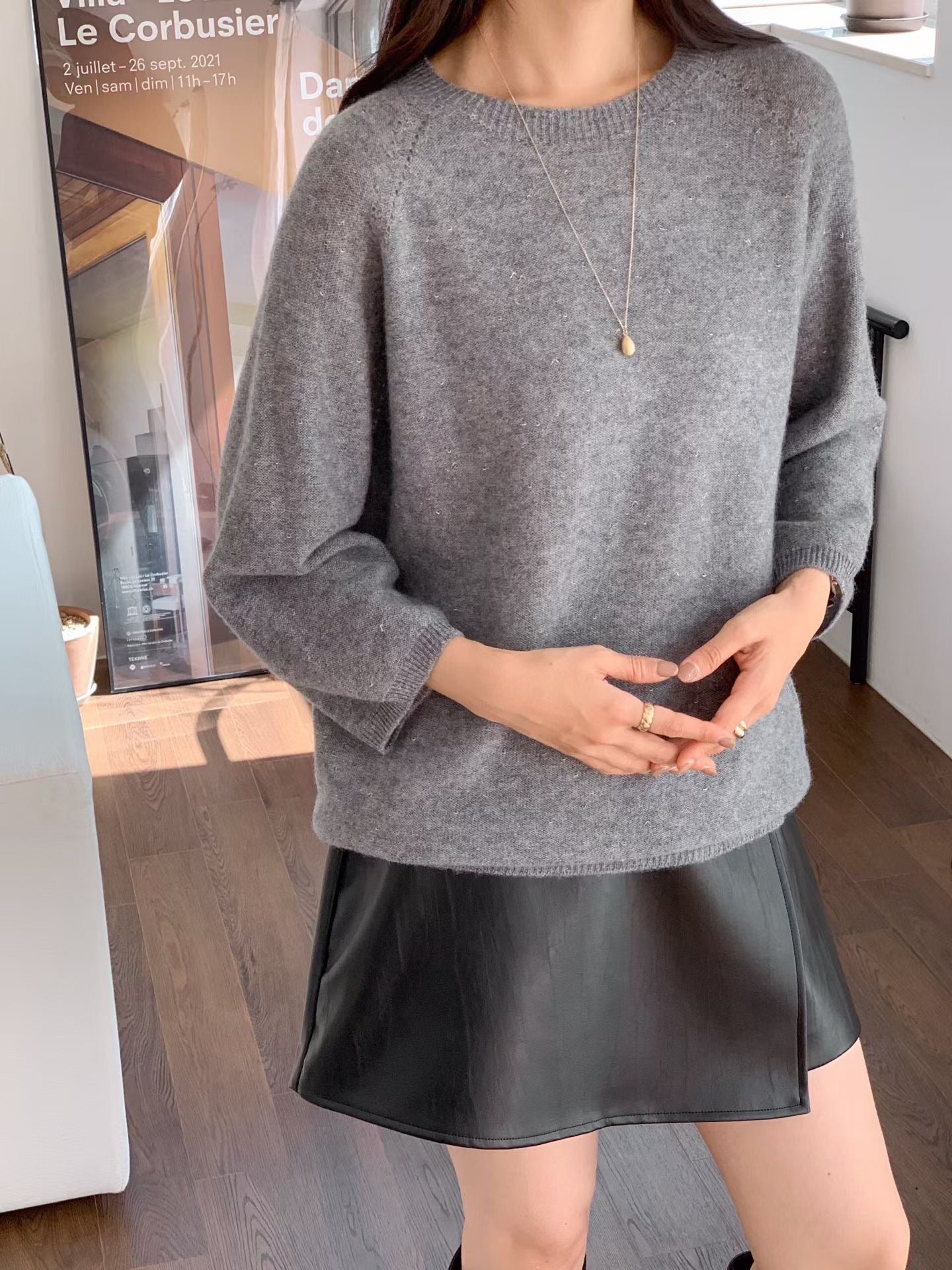 ♡低調微閃一體成型質感毛衣♡ (C251129)