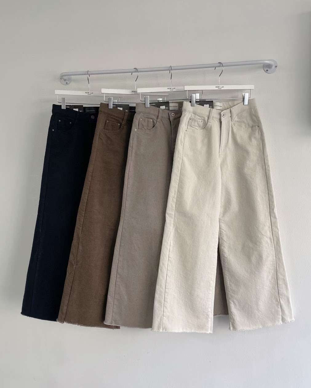 ♡冬季版拼接棉質寬褲♡ (C251151)