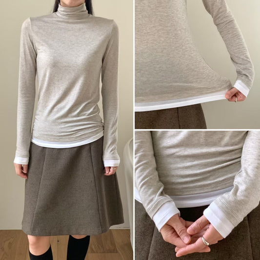 ♡冬季必備舒適層次高領上衣♡ (C251019)