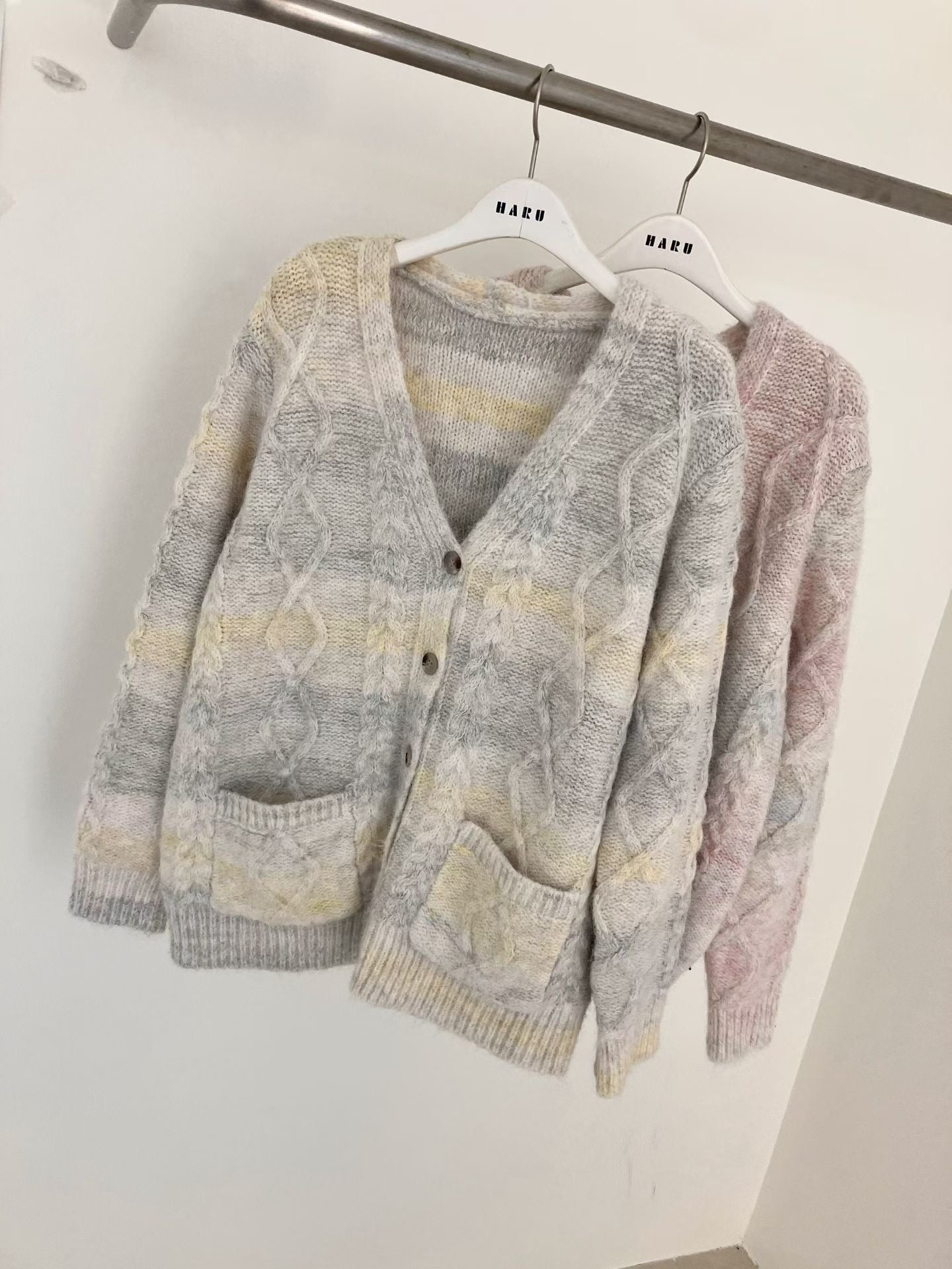 ♡漸層渲染立體織紋開襟衫♡ (C251244)