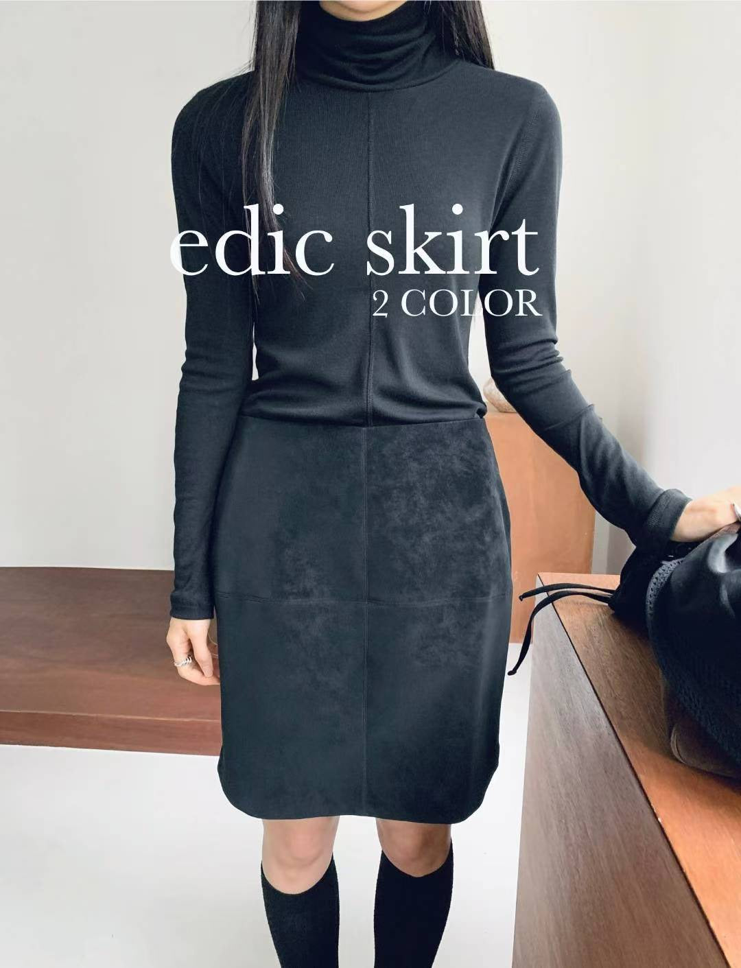 ♡霧感麂絨H線短裙♡ (C251163)