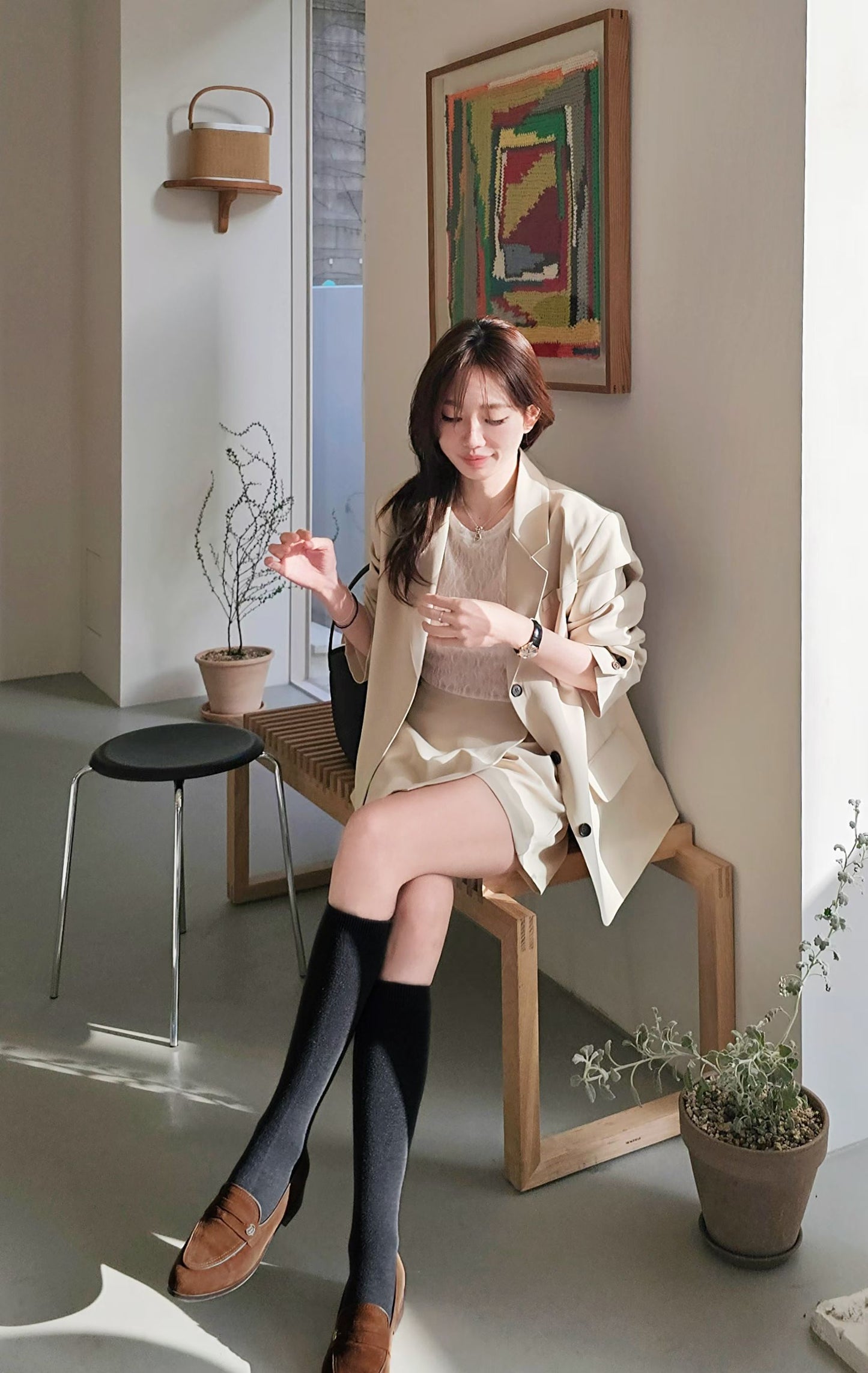 ♡Oni家♡高質感時髦迷你褲裙 (C260402)