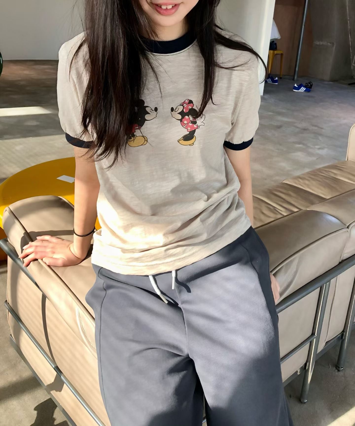 ♡Disney授權米奇米妮心動互動短袖T♡ (C260525)