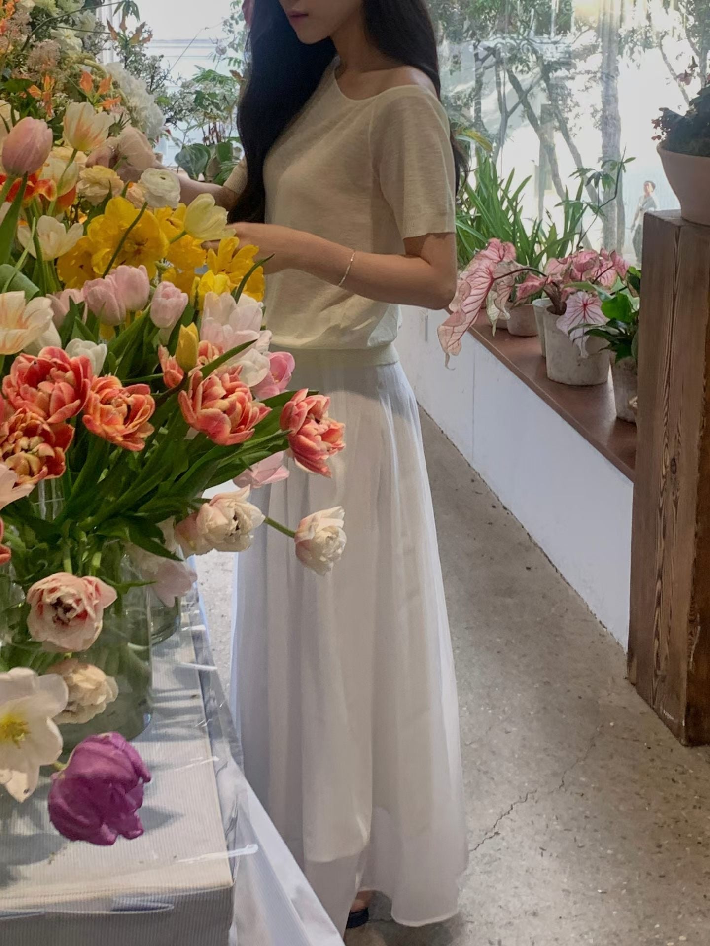 ♡輕薄鬆弛感大U領針織上衣♡ (C260511)