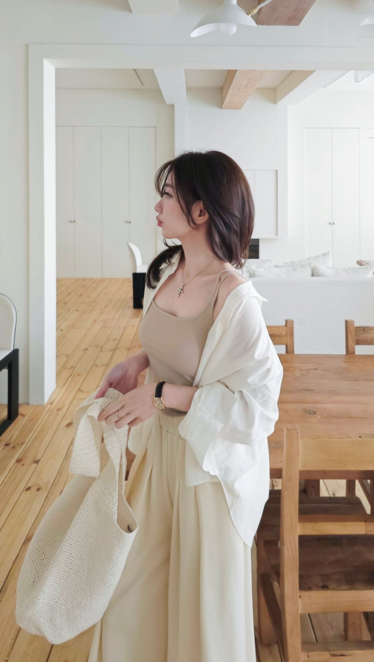 ♡Oni家♡坑條BRATOP細肩帶上衣 (C260301)