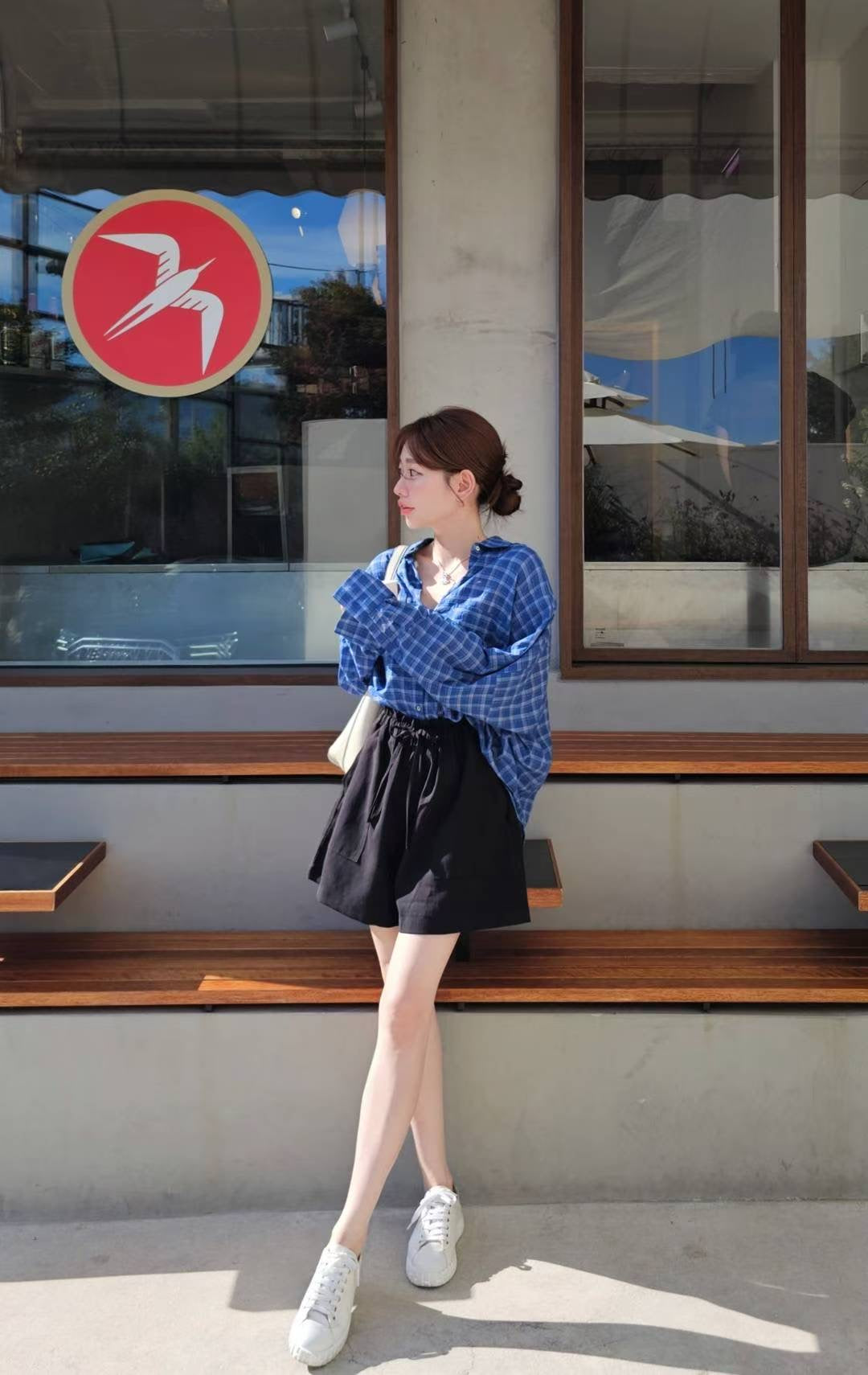♡Oni家♡經典百搭格紋休閒襯衫 (C250822)