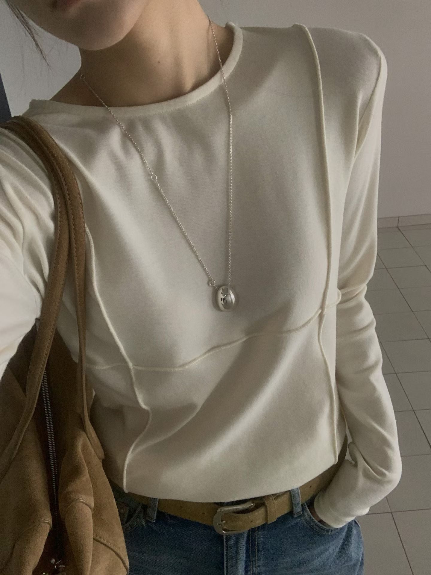 ♡低調立體線條百搭長袖上衣♡ (C251029)