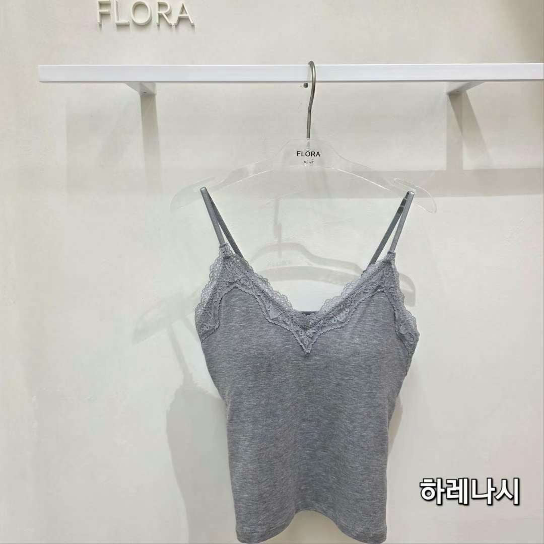 ♡純棉蕾絲V領Bra Top♡ (C250921)