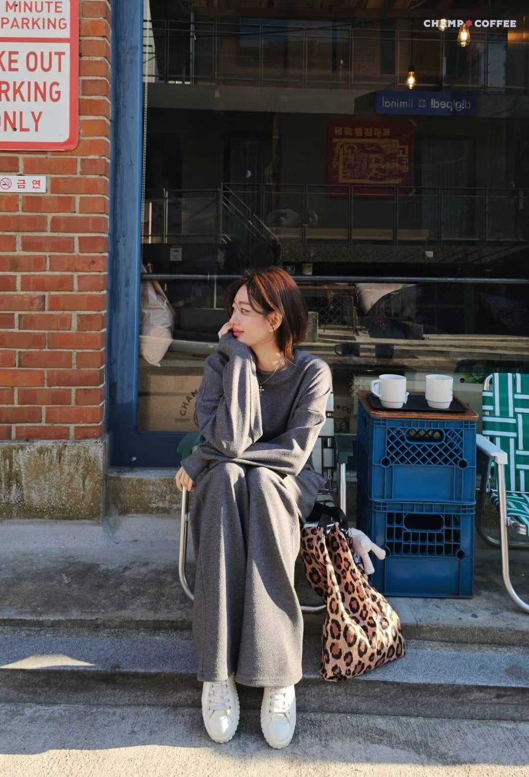 ♡Oni家♡磨毛休閒鬆弛感衛衣上衣 (C251201)