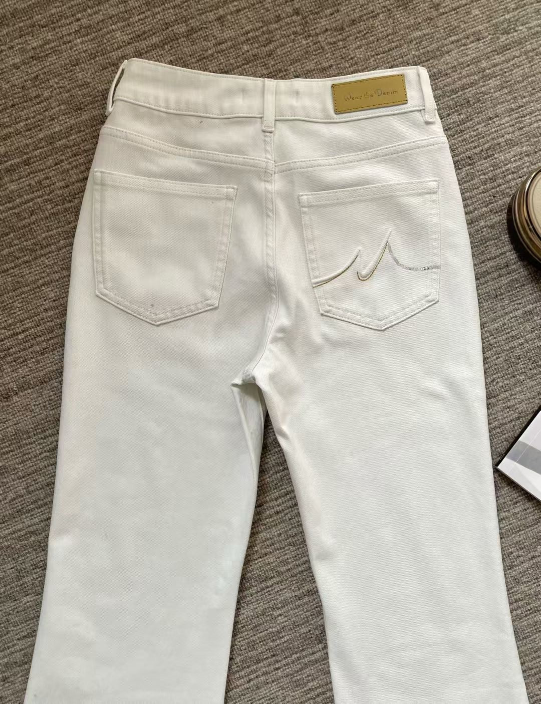 ♡夏日百搭修身微喇叭九分牛仔褲♡ (C260443)