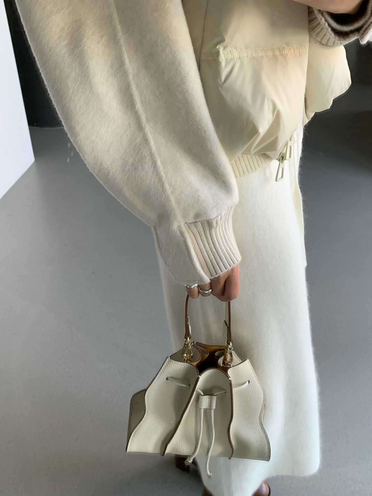 ♡質感異材質立領外套♡ (C251208)