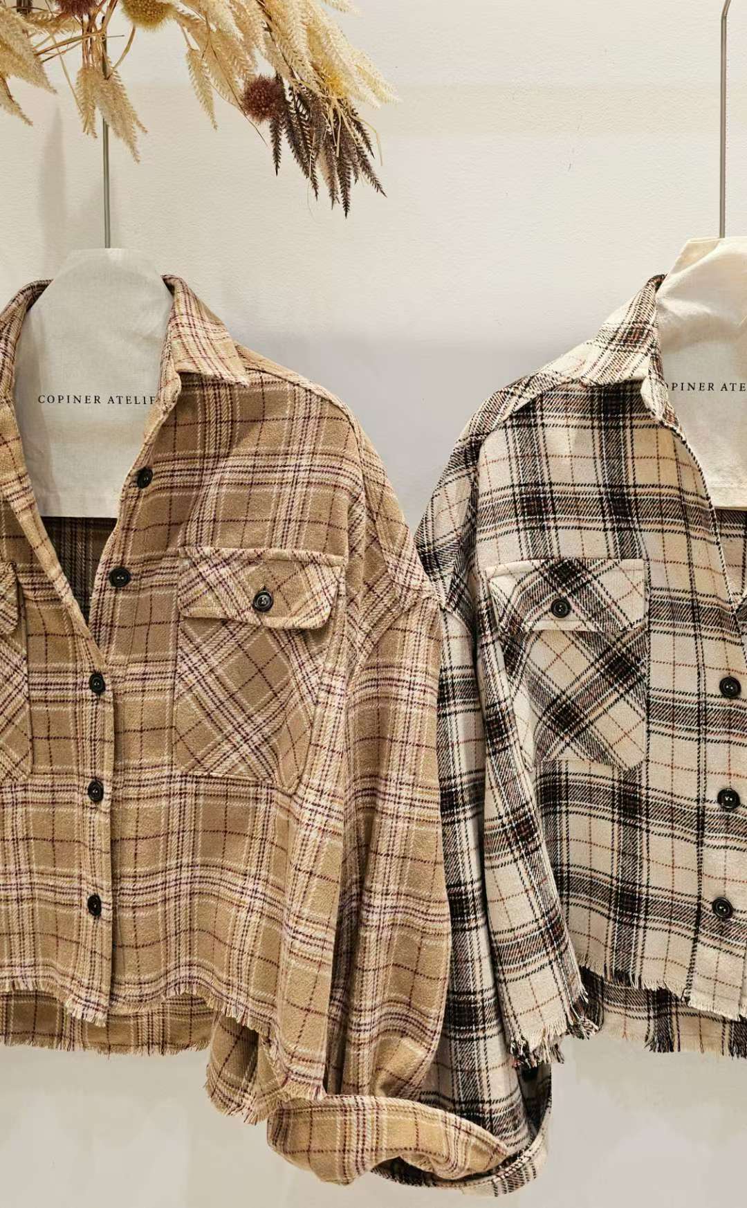 ♡Oni家♡時髦英倫風格紋襯衫 (C251153)