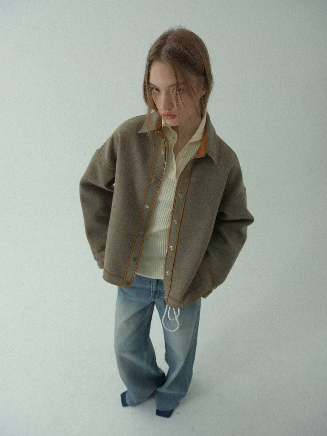 ♡超美大牌感立體線條襯衫外套♡ (C251138)